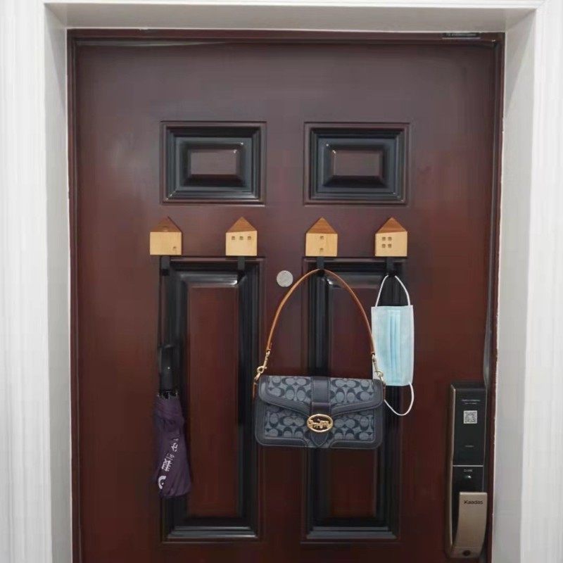 防盗门磁吸挂钩实木粘钩强吸力冰箱贴吸铁石挂衣钩免打孔磁性装饰