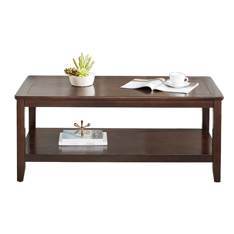 实木简约小桌子茶几客厅家用长条白蜡木边几办公室小户型茶台美式