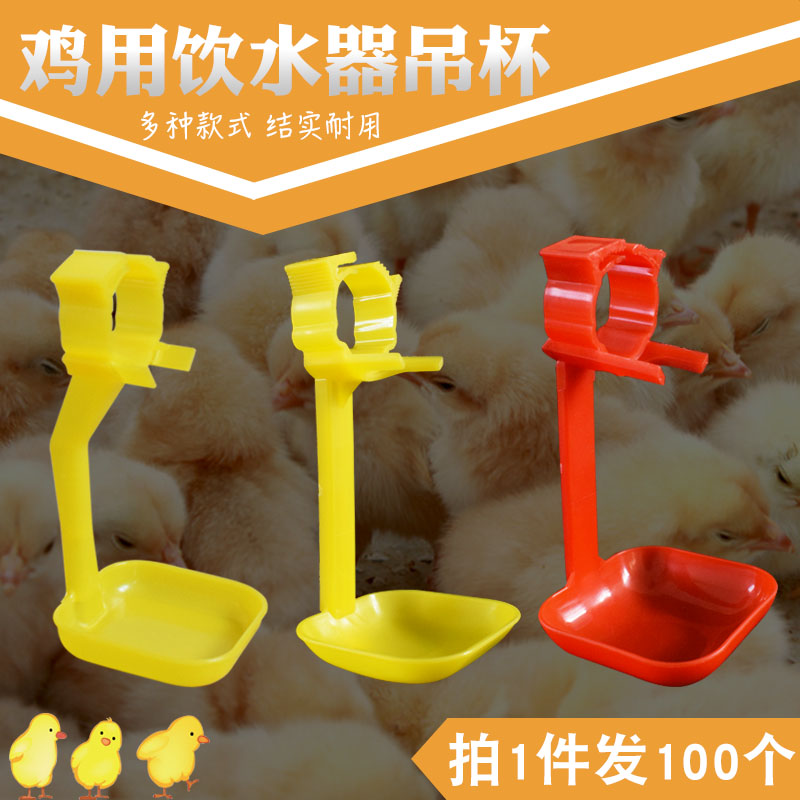 鸡用饮水器吊杯 6分管 鸡用接水杯 鸡吊杯 鸡乳头饮水器吊杯水碗