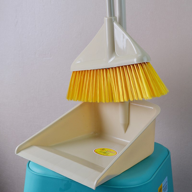 家用学校办公扫把簸箕套装组合加粗塑料杆簸箕垃圾铲轻便宽笤帚丝