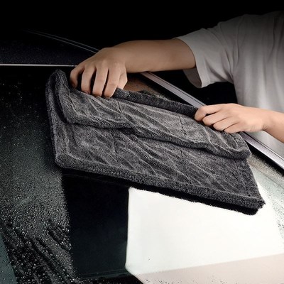 双面小辫子收水毛巾无痕不掉毛洗车专用擦车巾强吸水汽车抹布加厚