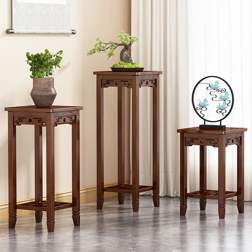 花架置物架中式仿古花几花台客厅花盆架落地式吊兰架室内花架子