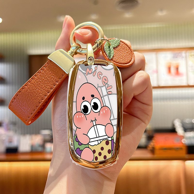 适用于吉利汽车睿蓝x3pro钥匙套力帆枫叶80V60s30x专用迷你熊壳扣