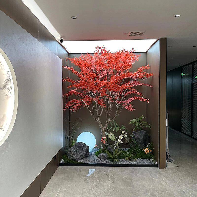 仿真红枫树大型落地商场橱窗酒店绿植假树室内外盆景假树装饰造景