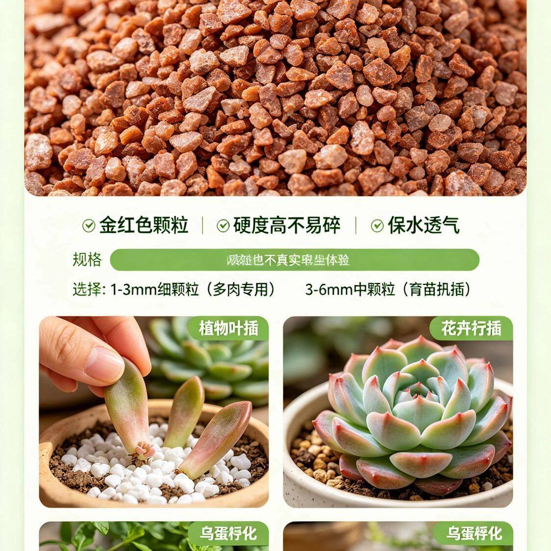 蛭石扦插发根用多肉颗粒土铺面石育苗伴土乌龟孵化龟蛋用