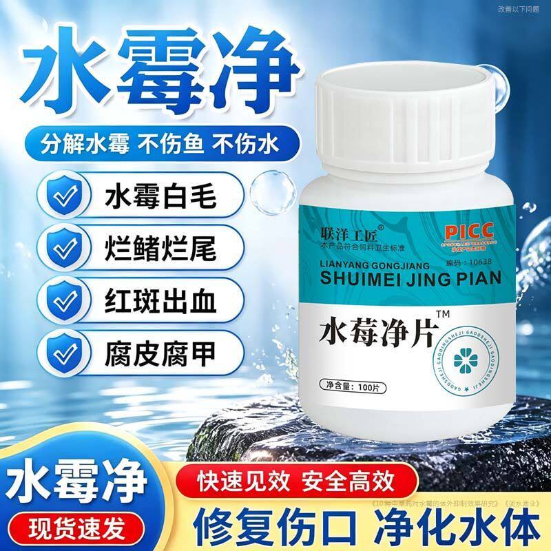 观赏鱼用水霉净片鱼缸水霉病白毛病白点白头白嘴金鱼锦鲤鹦鹉龙鱼
