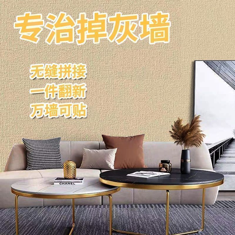 掉灰墙墙壁纸自粘防水防潮防霉贴纸出租屋毛坯房装修专用墙纸