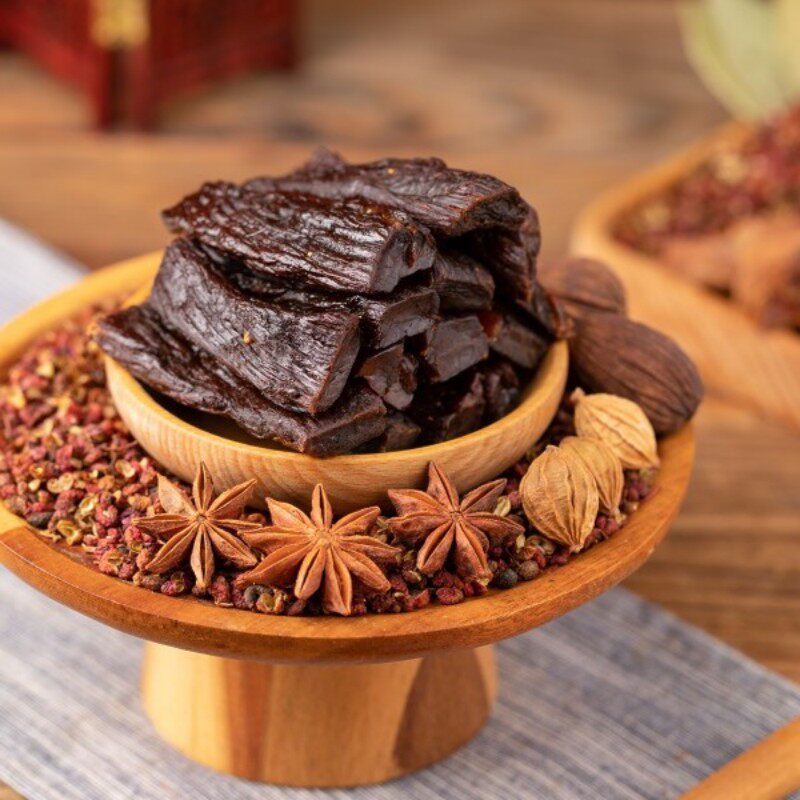 牧明现烤牛肉干8成干嚼劲十足营养无添加250g办公室零食鄂尔多斯