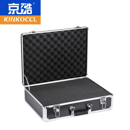京酷525*315*160MM带锁铝合金手提箱密码工具箱证物收纳盒精密仪