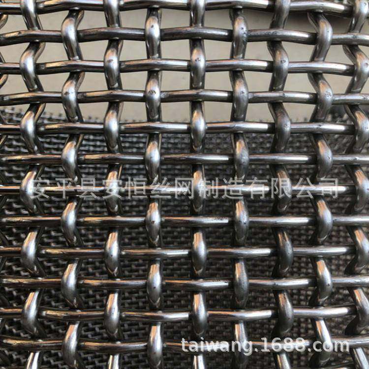 钢丝矿筛网 65锰过滤网 8mLTQm丝径2网0mm孔钢钢径丝 锰钢震动筛