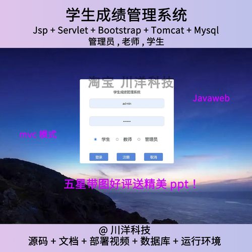 jsp和servlet javaweb学生成绩管理系统mysql源码部署视频文档