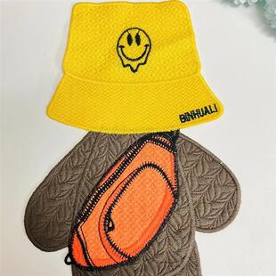 缝在毛衣上的装饰品大号水溶刺绣帽子熊卡通布贴时尚新潮刺绣衣服