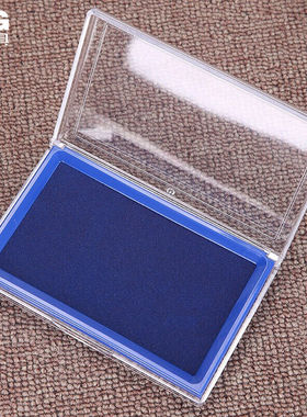 晨光(M&G)文具137*88mm透明外壳方形快干印台印泥办公用品蓝色单