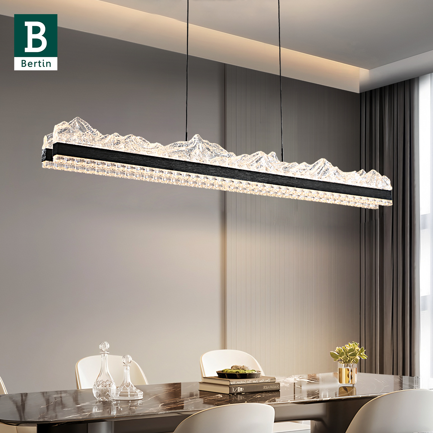 柏丁现代轻奢一字餐厅吊灯