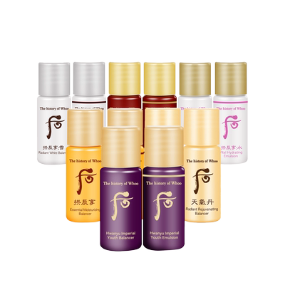 whoo后天气丹拱辰享雪玉凝天率丹津率享水乳面霜眼霜精华小样正品