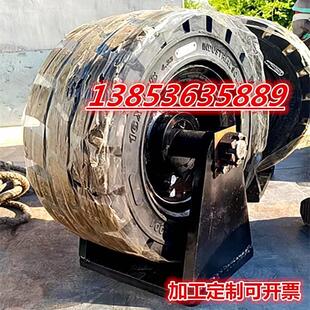 450 叉车实心轮胎带轴拖车滚筒筛轮胎总成移动板车400 500定向轮