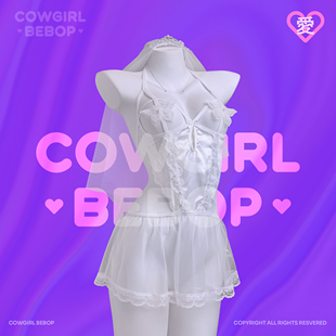COWGIRL BEBOP[纯白花嫁]cos性感私房甜妹蝴蝶二次元新娘婚纱套装