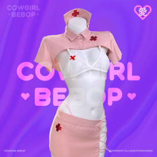 COWGIRL BEBOP[医务室]甜美少女护士制服cos分体超短包臀绑带睡衣