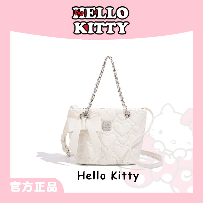 HelloKitty凯蒂猫链条托特包甜美心形精致百搭小众手提单肩斜挎包,箱包皮具/热销女包/男包,托特包,淘宝优惠券,粉丝福利购,淘宝优惠卷