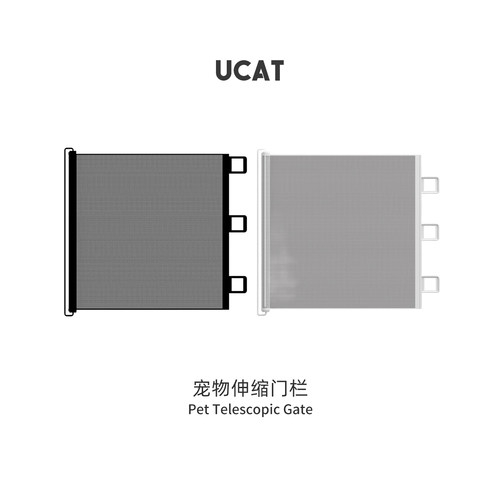 防猫跑围栏免打孔伸缩宠物挡