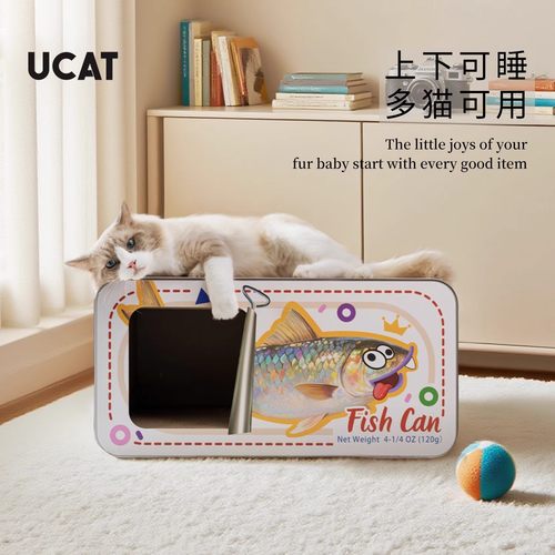 ucat鱼罐头猫窝一体猫抓板