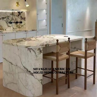 精选中古实木编绳吧椅设计师侘寂风家用编藤岛台吧台椅绳编高脚吧