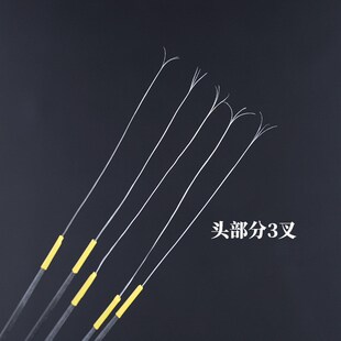 千家礼碳纤维3叉马尾毛采耳工具分叉马尾毛碳素打耳朵毛毛掏耳棒