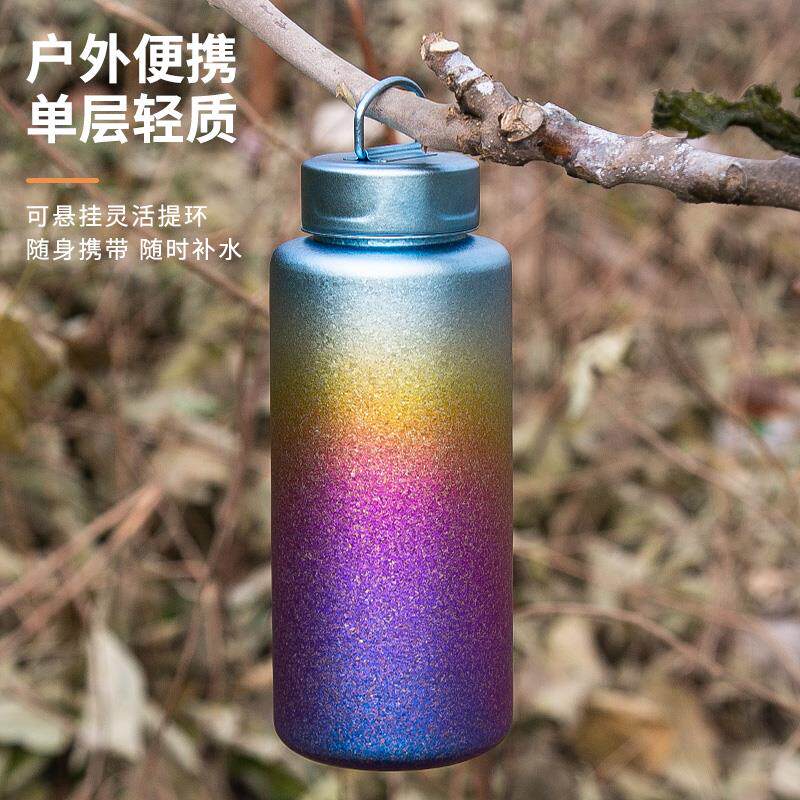 钛途TiTo纯钛水壶水瓶轻量便携登山水壶单层露营运动水杯野营瓶子