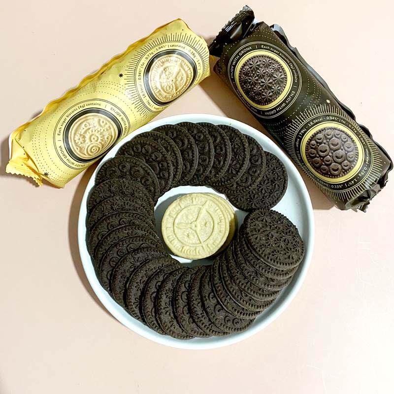 原装进口乌克兰爱比可小甜甜引力饼干巧克力焦糖味奥奥饼干袋装