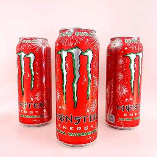 Monster进口魔爪 欧版无糖西瓜500mlx4罐能量型维生素功能饮料