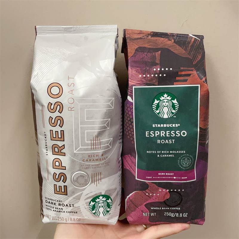 星巴克浓缩烘焙咖啡豆ESPRESSO深度烘焙门店正品代购黑咖啡可代磨