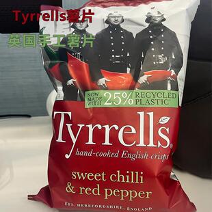 英国Tyrrells泰瑞薯片三个男人抱辣椒薯片手工无麸质进口零食包邮