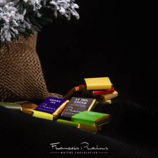 法国普阿鲁斯 Pralus 75%黑巧克力多产区可可5g小包装品鉴装10送1