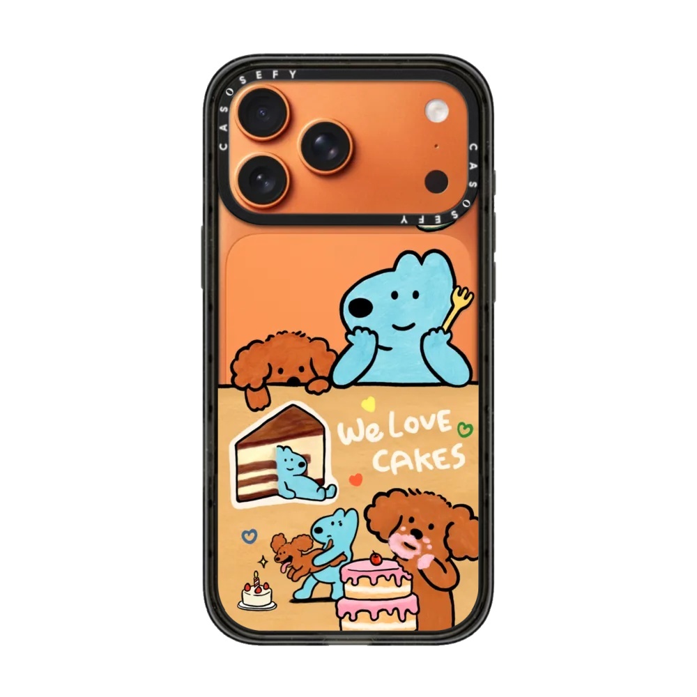 韩国代购CASETiF狗狗吃蛋糕适用苹果17promax手机壳星宇橙iphone16/15pro/plus新款14保护13磁吸12promax情侣