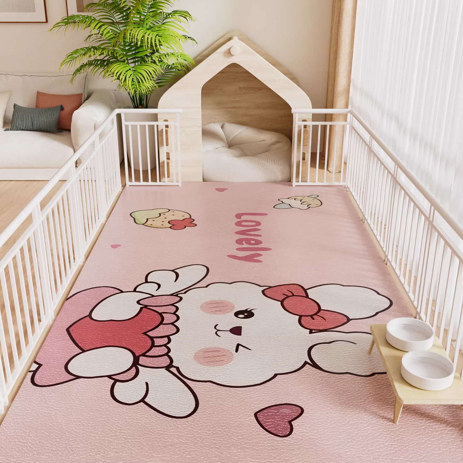 欧贝纺宠物狗狗垫子防水防尿地毯