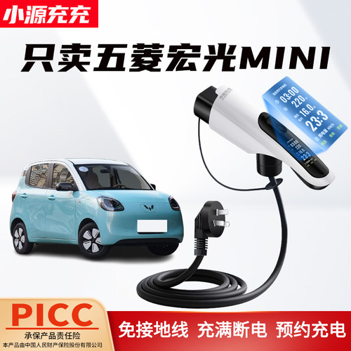 适用于五菱宏光mini充电枪迷你ev马卡龙随车充电器新能源车便携式