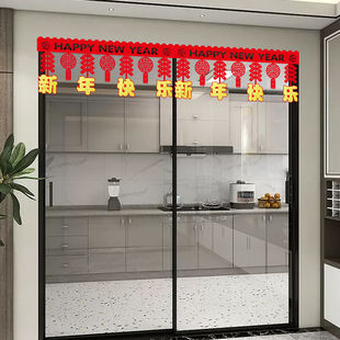 2026年新款马年装饰春节客厅入户门挂饰过年植绒挂件新年喜庆氛围