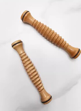 手持木头足底筋膜刮推按摩棒