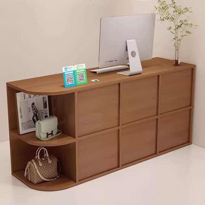 服装店收银台中古风女装店铺吧台桌鞋包童装店柜台美容美发前台柜