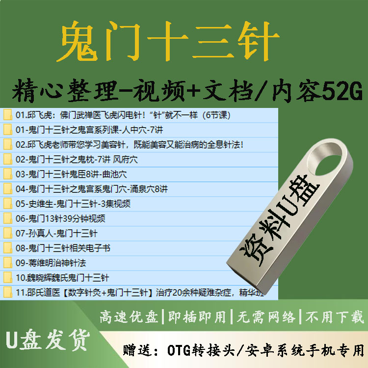 鬼门十三针课程全集集中医针灸教学视频教程中医养生全套网课优盘