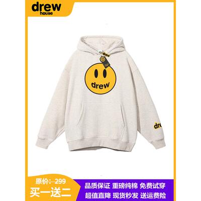 德鲁笑脸美国帽运动衫LMF男女秋冬时尚品牌宽松棉质的连帽夫妇风
