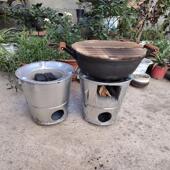 小院柴火炉农村便携柴火炉取暖户外烧柴炉木炭烤炉烧水柴火灶家用