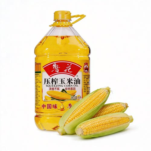 鲁花压榨玉米油5L物理压榨