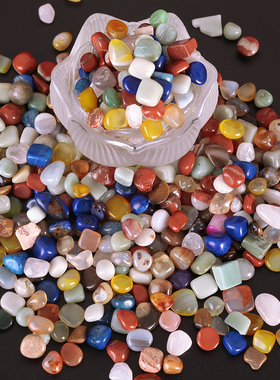 七彩玛瑙雨花五色开业礼品密宗供奉佛像七宝石装藏供曼扎佛塔1斤