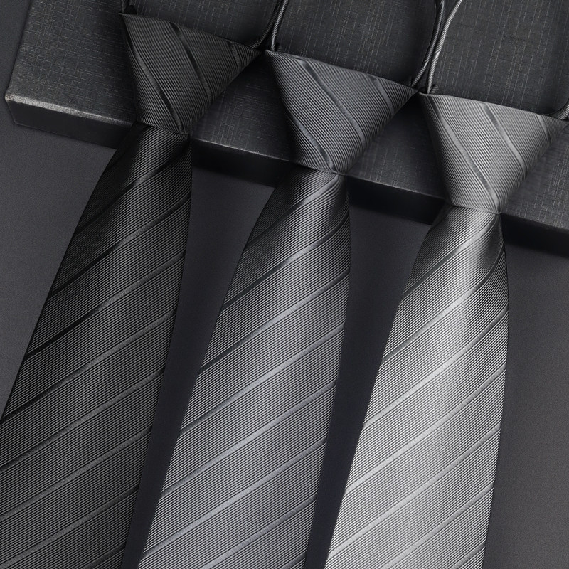 男士高档灰色黑色斜纹免打结领带正装商务拉链易拉得职业上班懒人,服饰配件/皮带/帽子/围巾,领带,淘宝优惠券,粉丝福利购,淘宝优惠卷