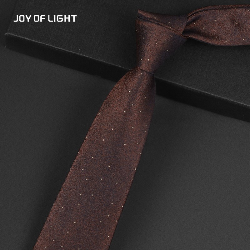 麻红金点领带男轻奢高级感商务正装西装衬衫高档手打款配饰礼盒装,服饰配件/皮带/帽子/围巾,领带,淘宝优惠券,粉丝福利购,淘宝优惠卷