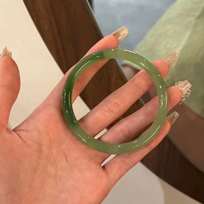 【年终大促】古风玉髓猫眼石烟灰色潮流新款手镯手串送闺蜜礼物