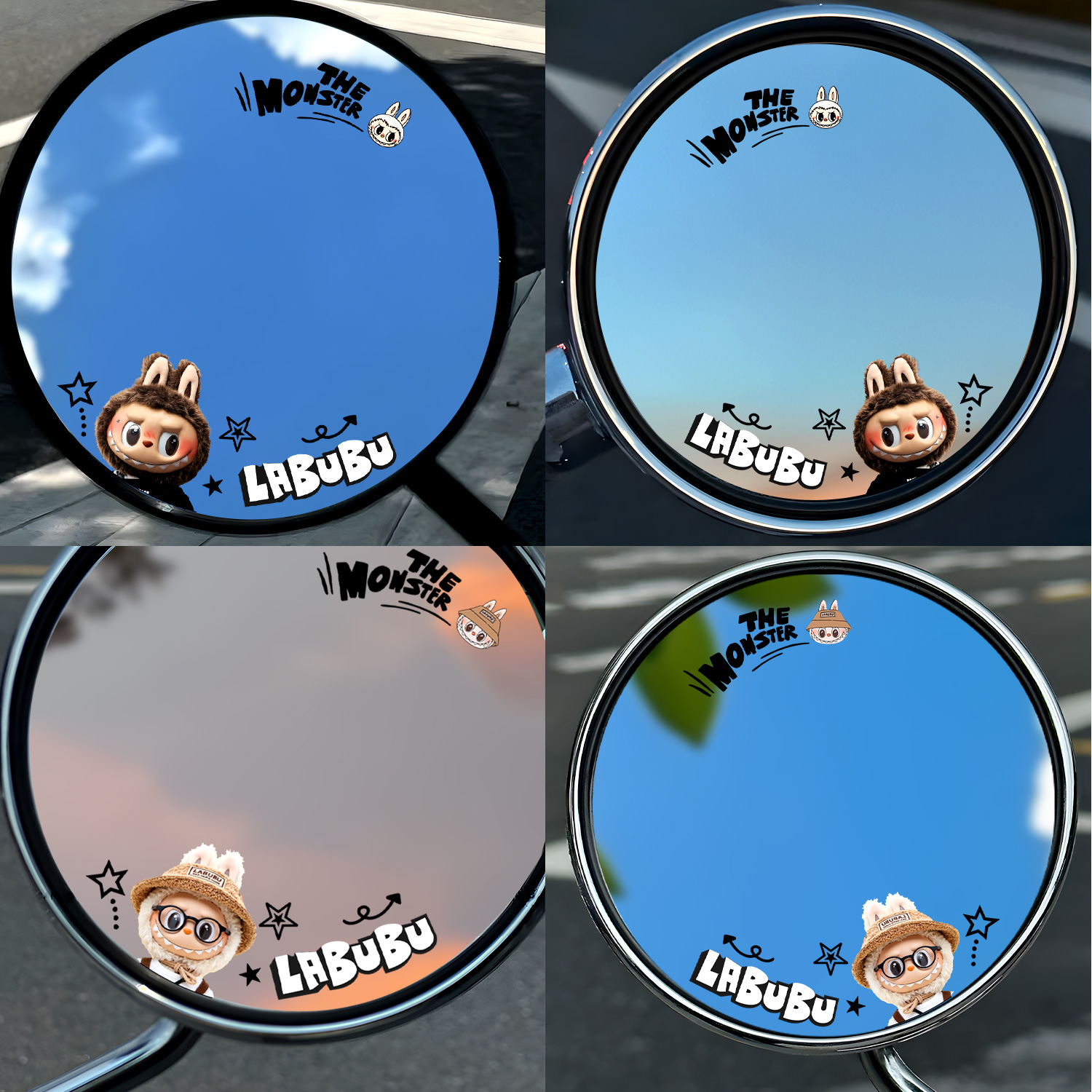 电动摩托车后视镜装饰贴