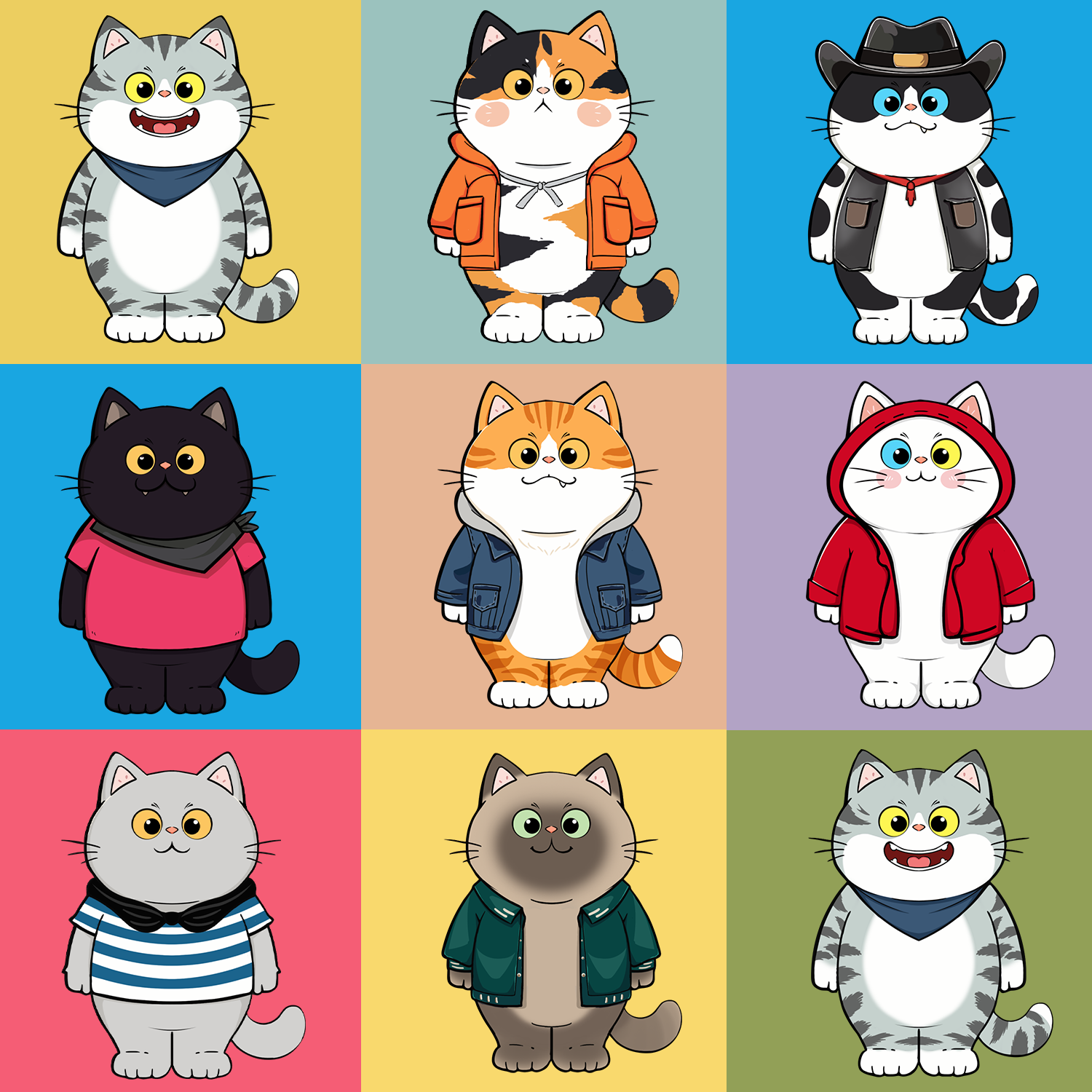 原创肥财猫汽车贴纸防水