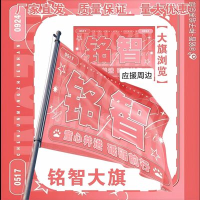 铭智大旗明星TF家族陈浚铭智恩涵应援旗户外打卡音乐节应援旗定制